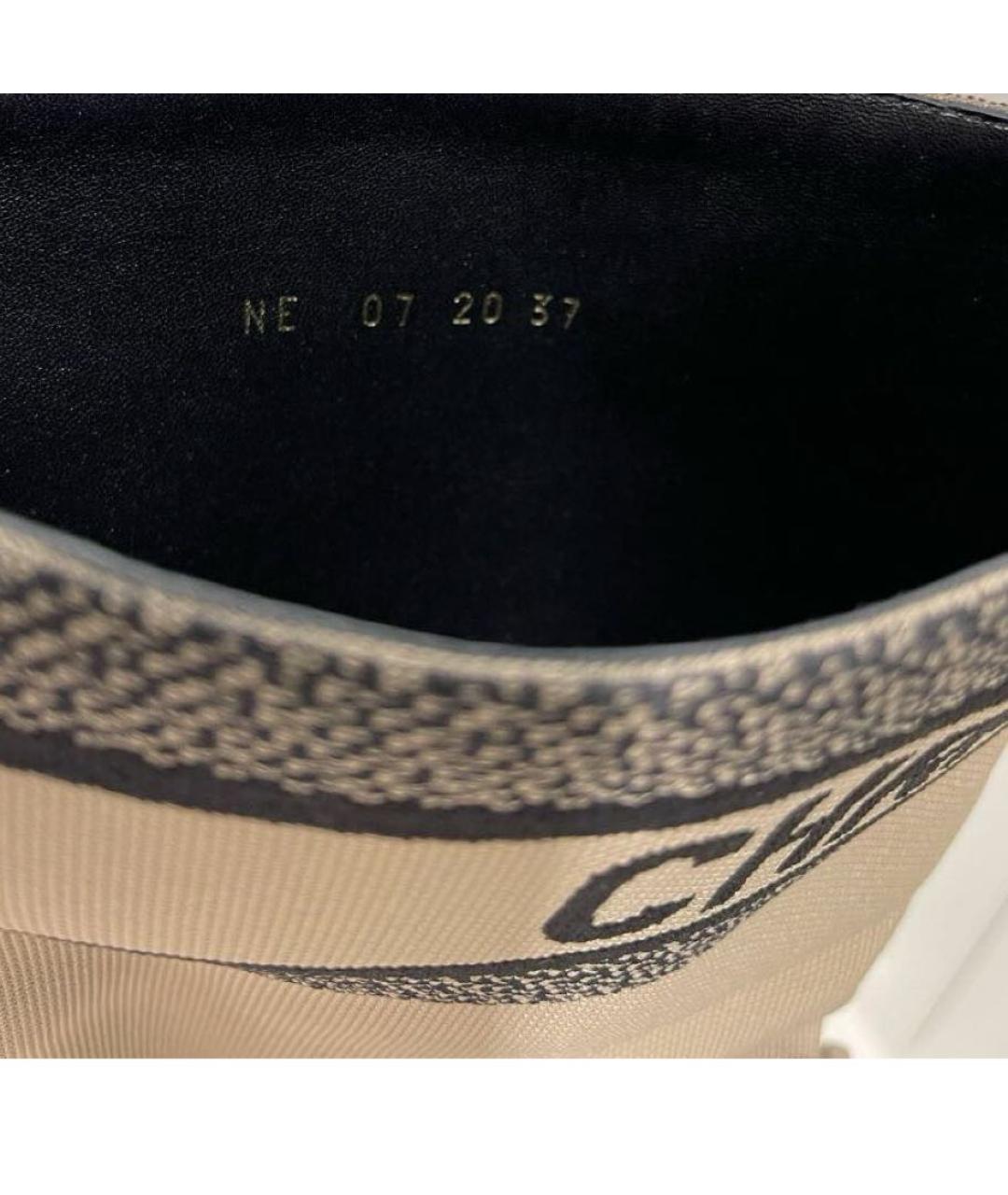 CHRISTIAN DIOR Бежевые кожаные сапоги, фото 4