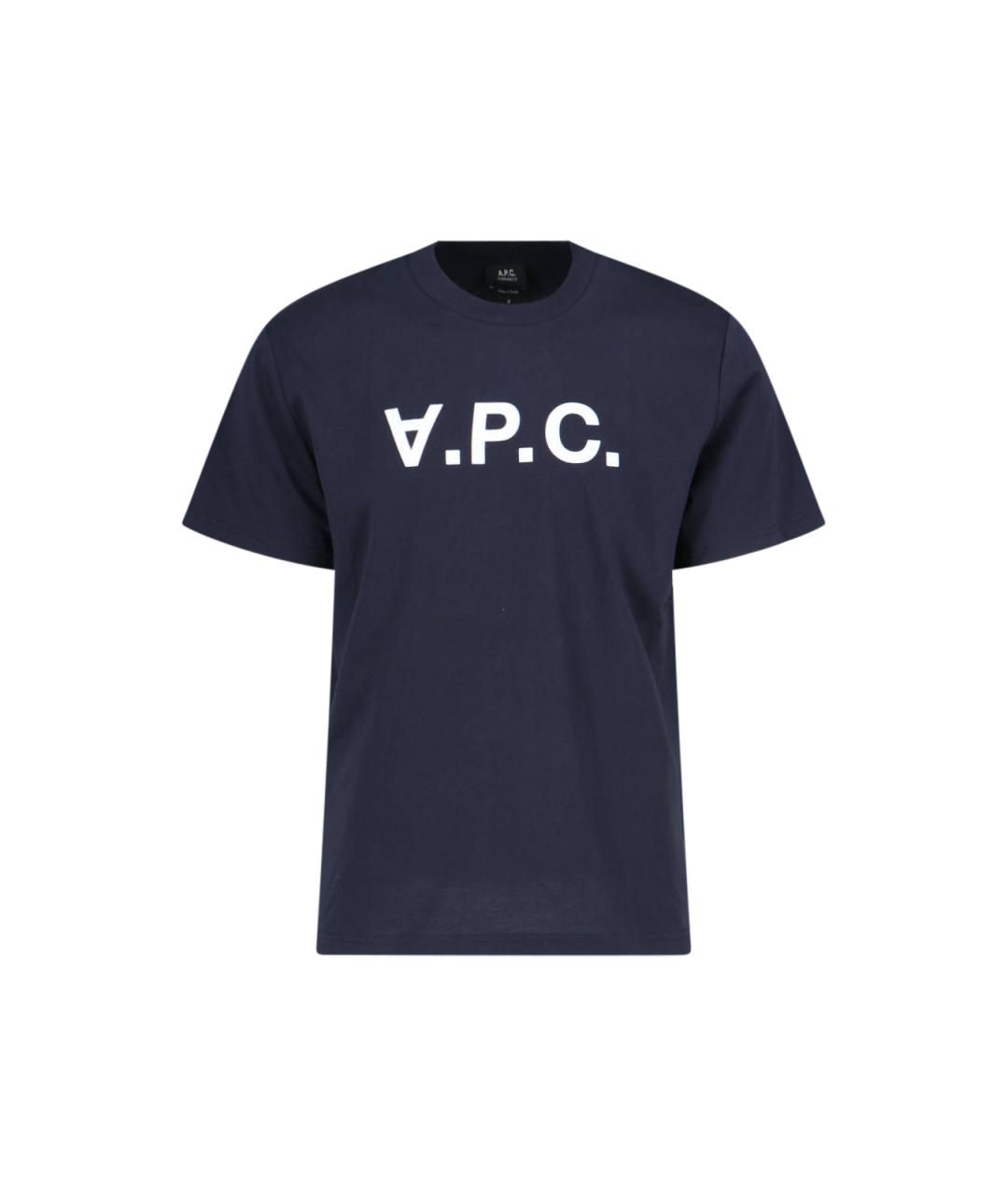 A.P.C. Синяя хлопковая футболка, фото 1