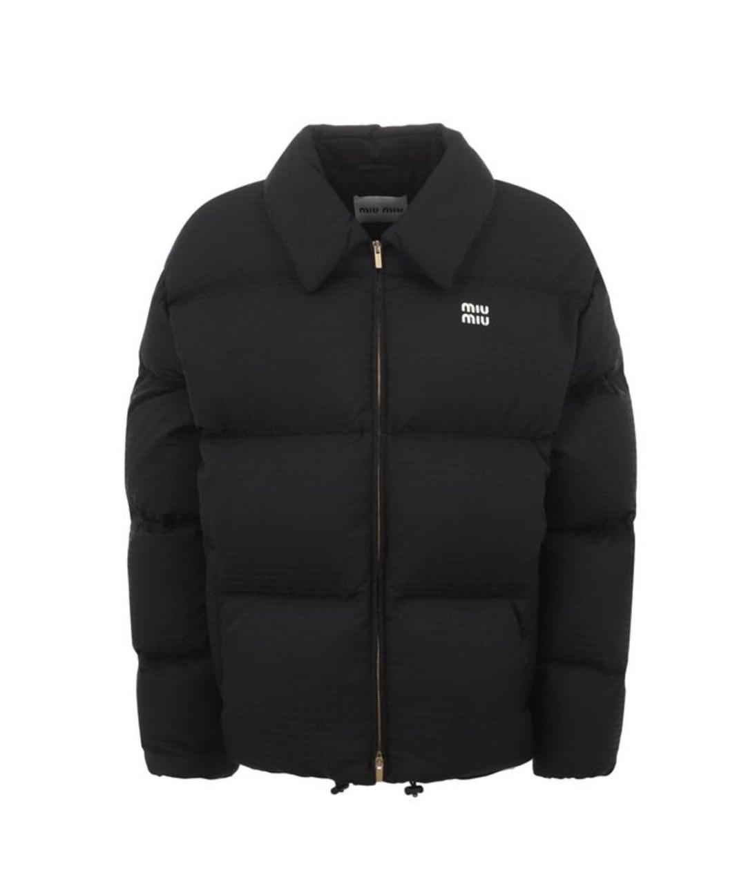 MIU MIU Черный полиэстеровый пуховик, фото 1