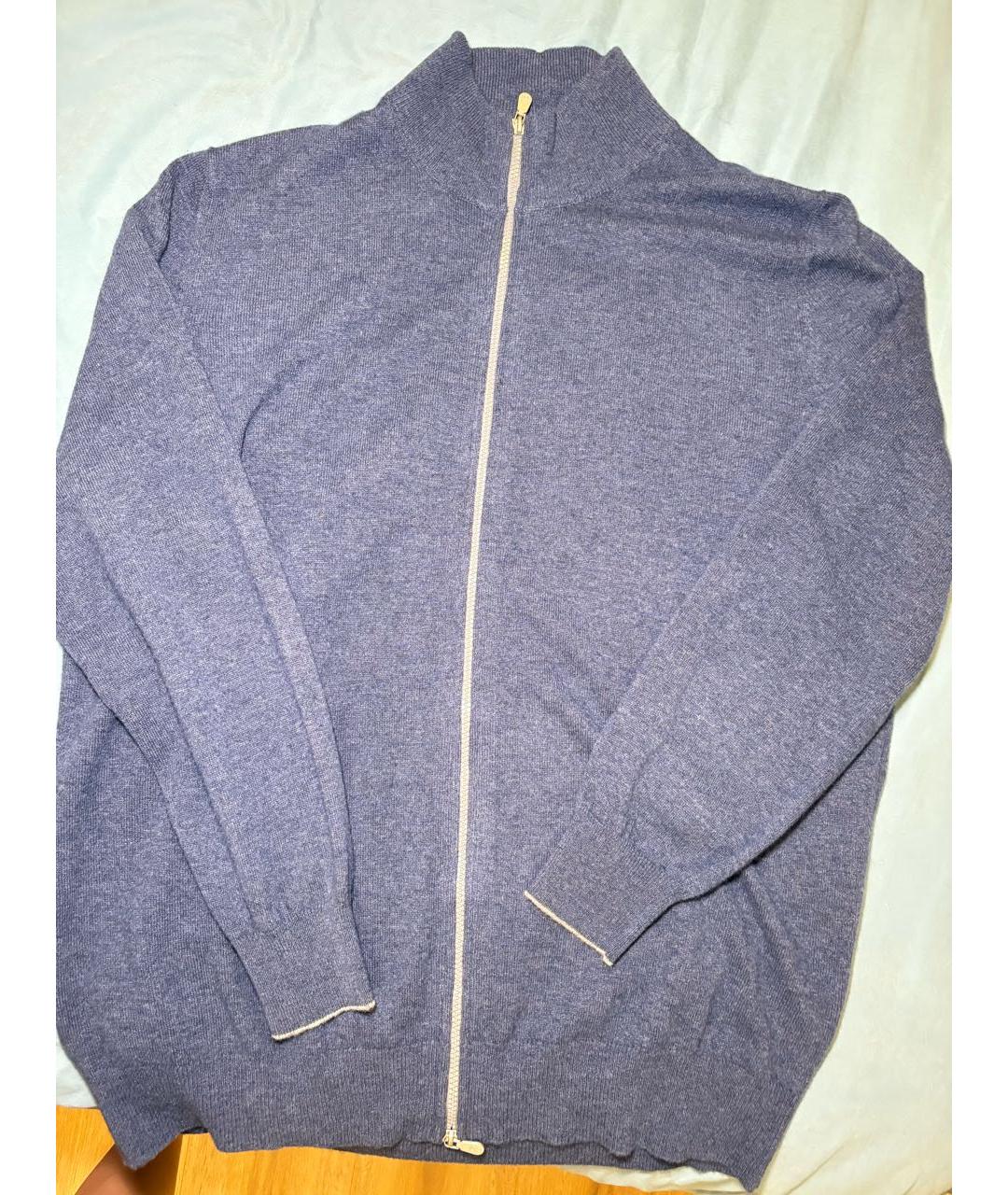 BRUNELLO CUCINELLI Синий кашемировый кардиган, фото 8