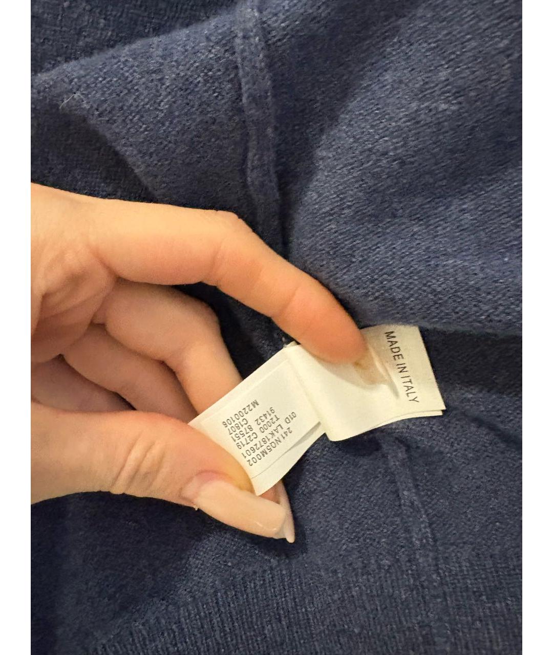 BRUNELLO CUCINELLI Синий кашемировый кардиган, фото 5