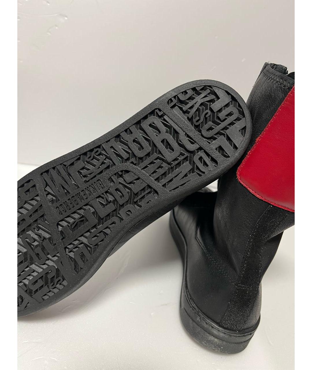 BIKKEMBERGS Черные кожаные полусапоги, фото 5