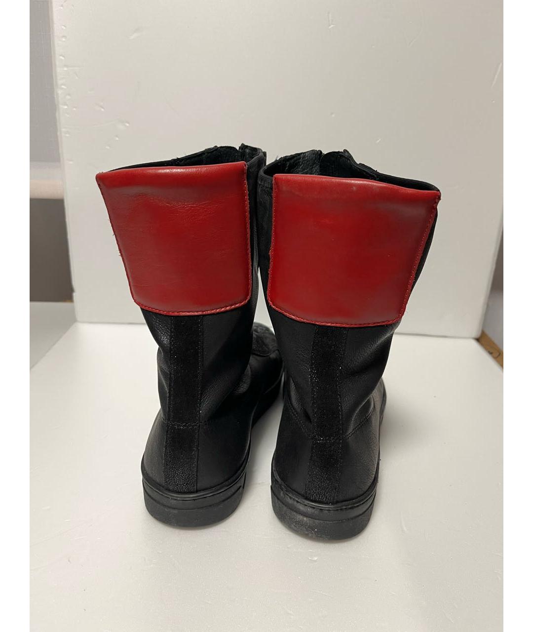 BIKKEMBERGS Черные кожаные полусапоги, фото 4
