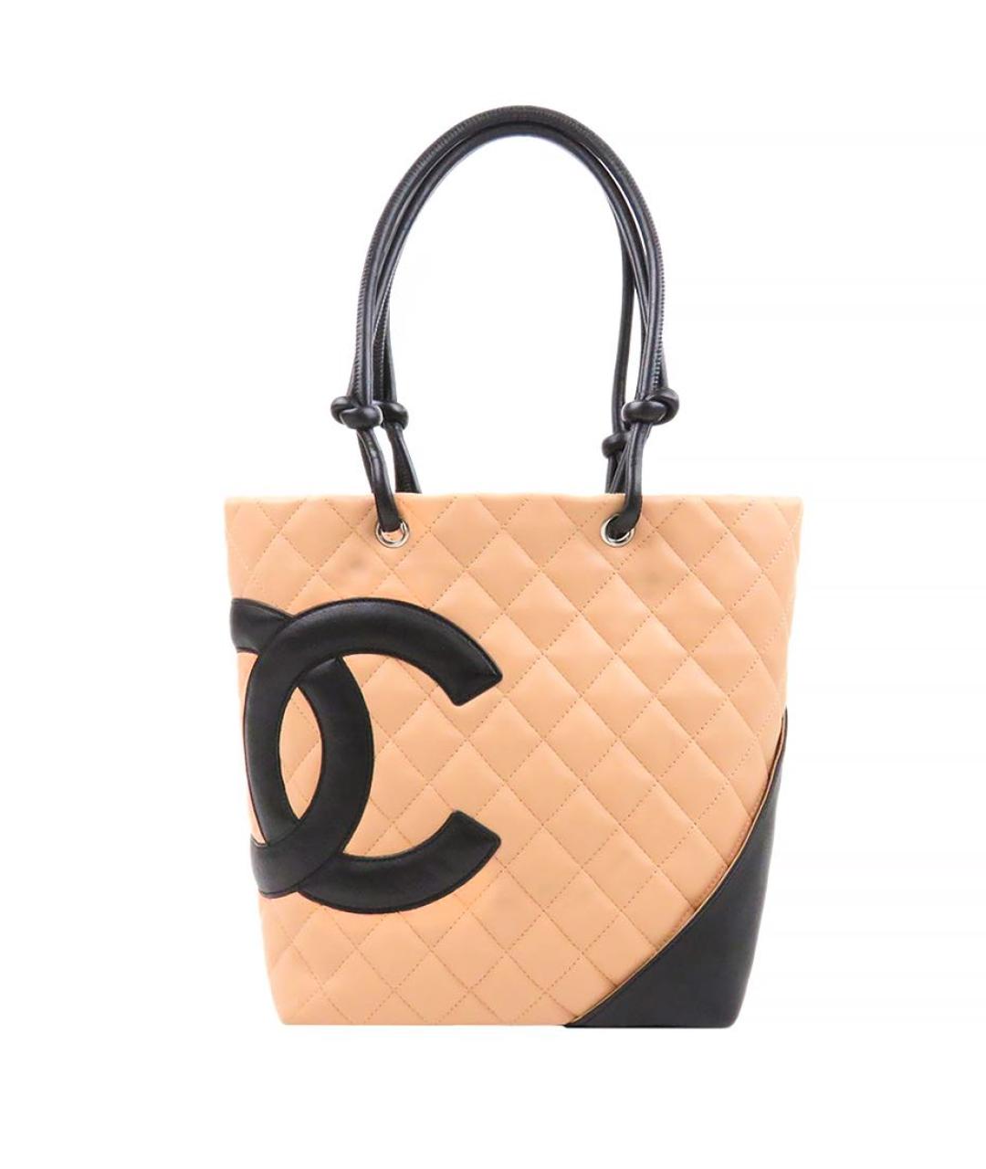 CHANEL Бежевая кожаная сумка тоут, фото 9