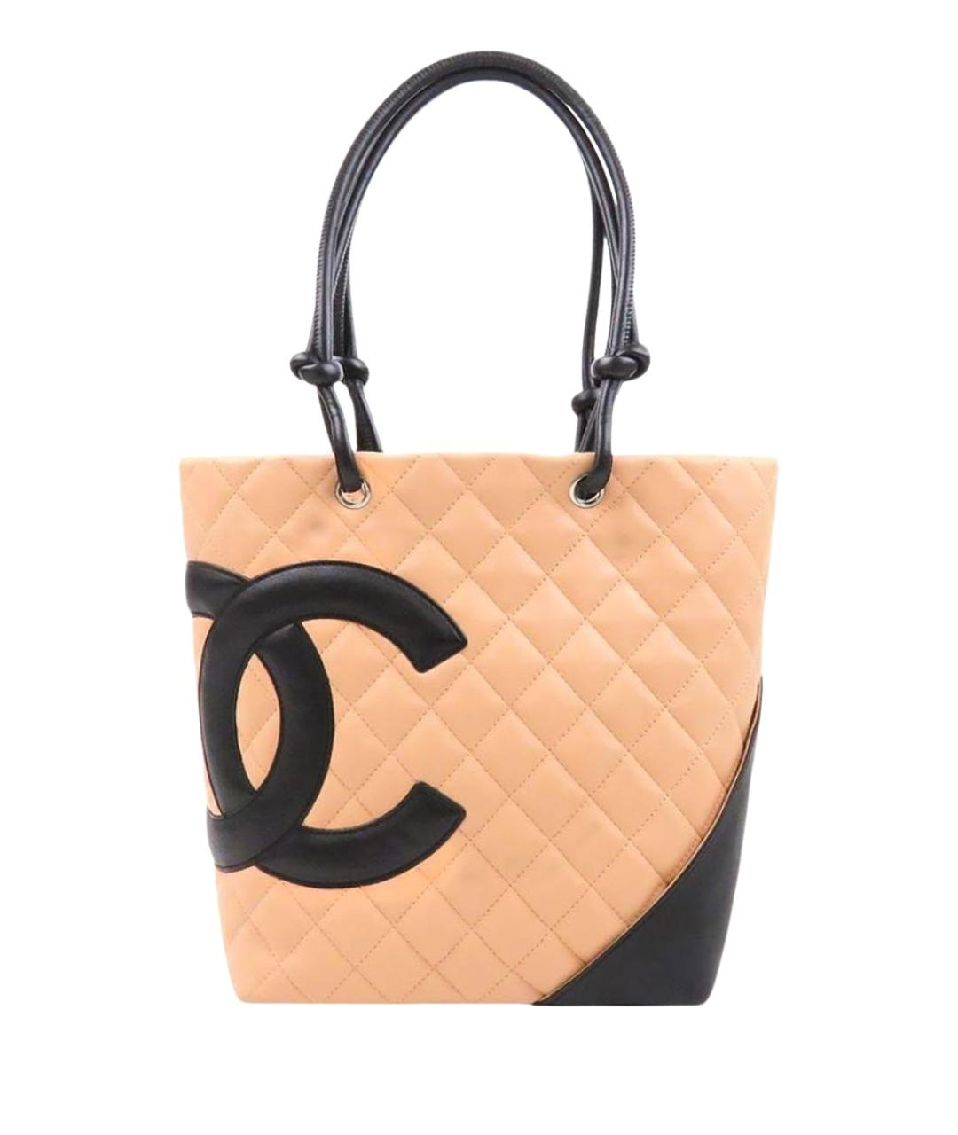 CHANEL Бежевая кожаная сумка тоут, фото 1