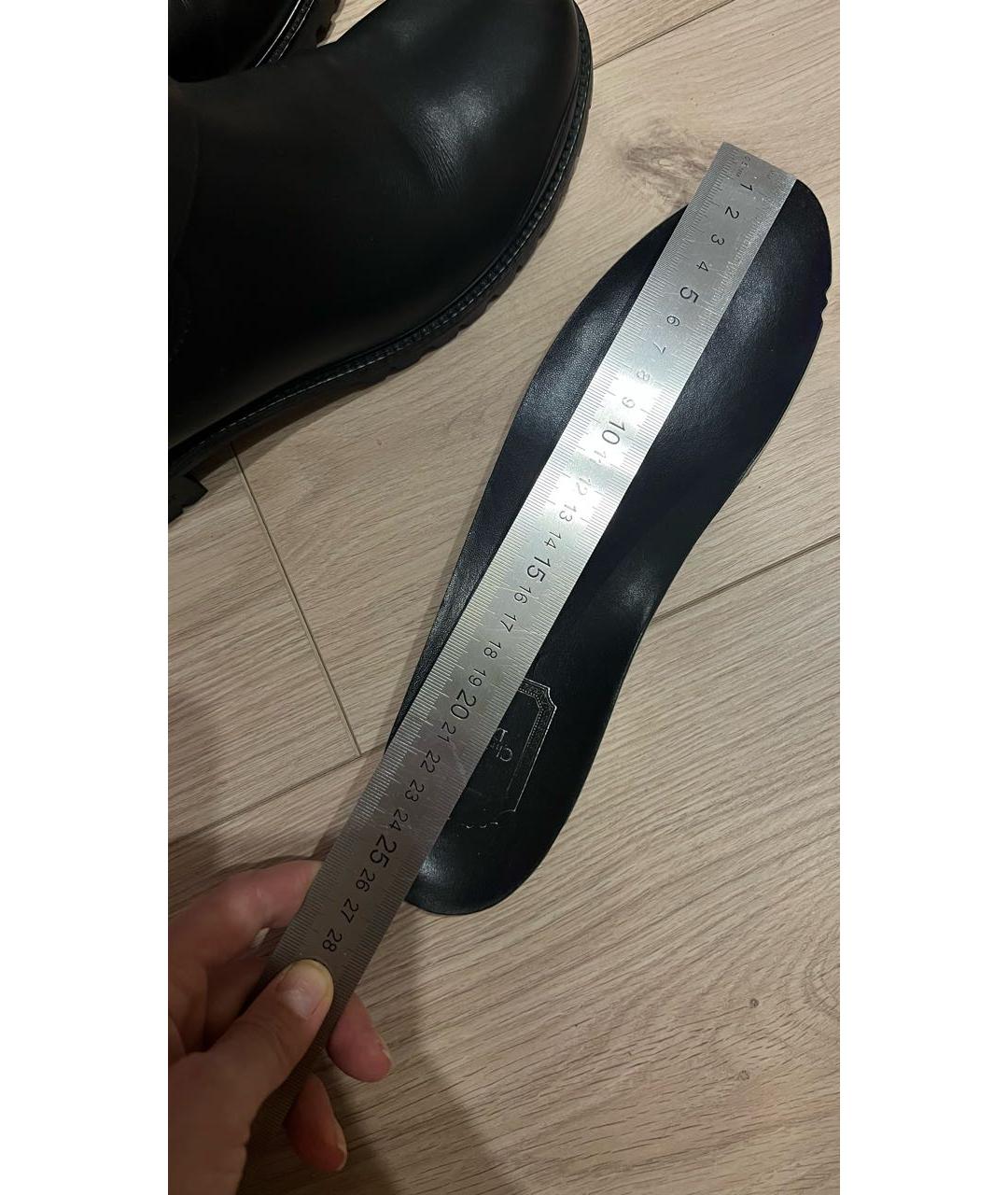 CHRISTIAN DIOR Черные кожаные полусапоги, фото 6