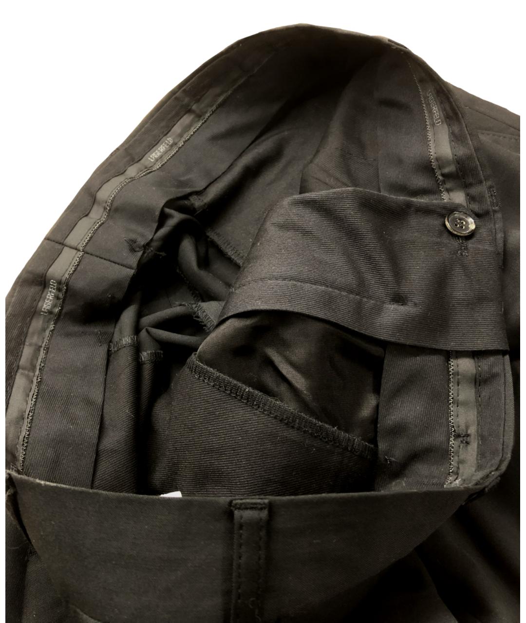 KARL LAGERFELD Черные шерстяные классические брюки, фото 3