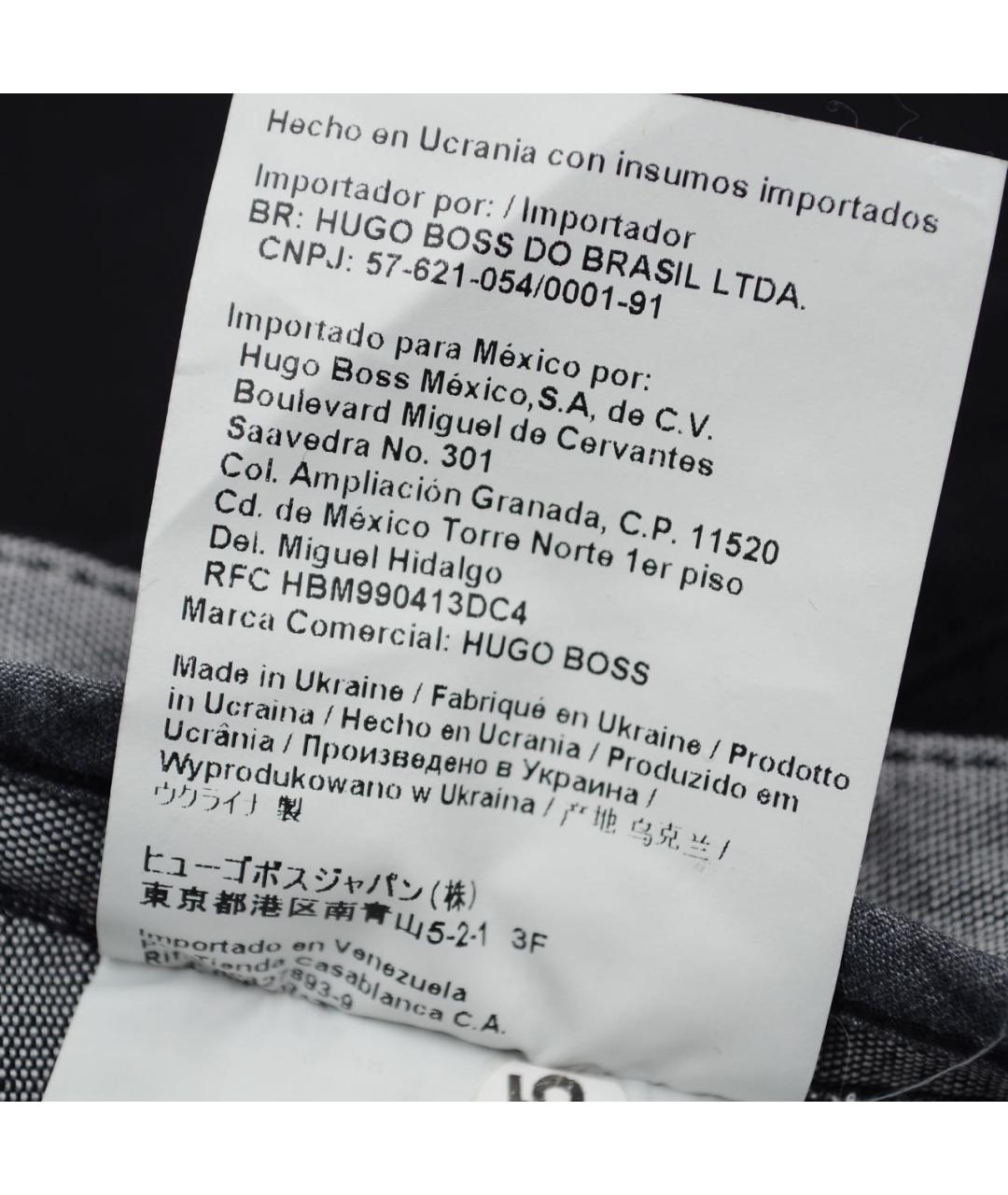 HUGO BOSS Черные хлопковые брюки чинос, фото 7