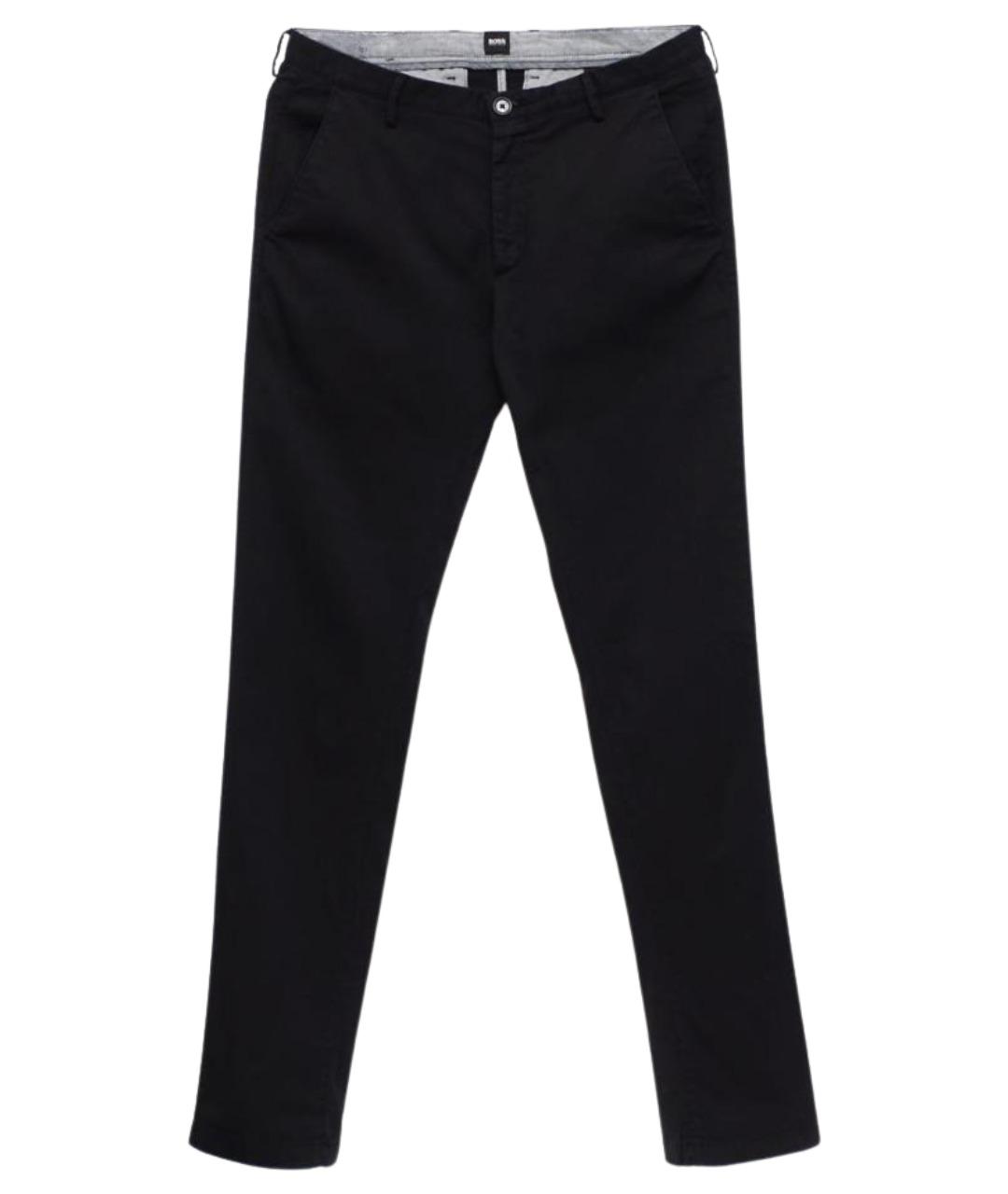 HUGO BOSS Черные хлопковые брюки чинос, фото 1