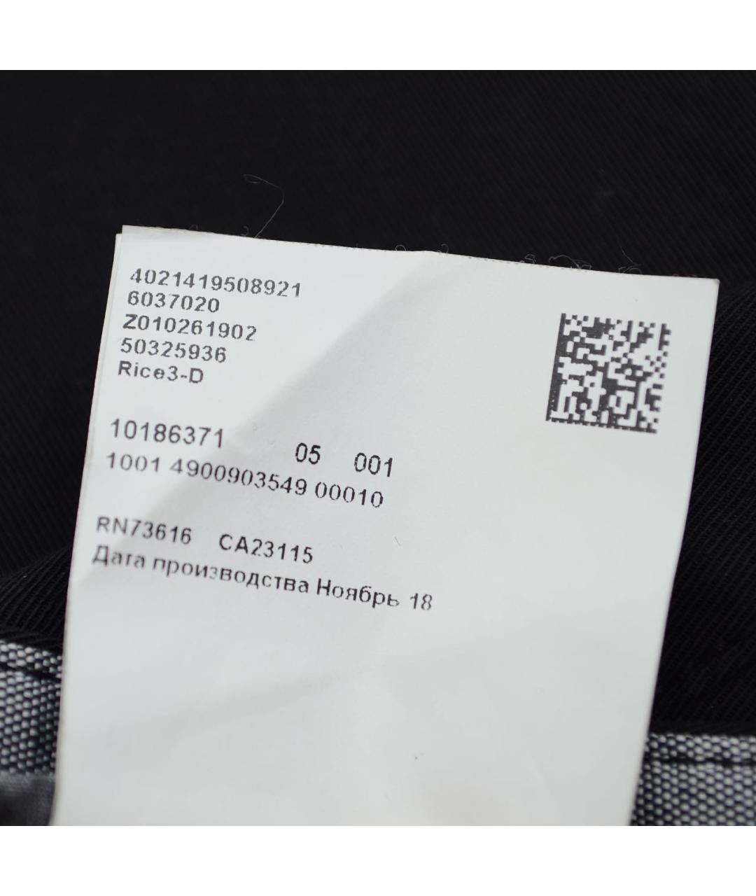 HUGO BOSS Черные хлопковые брюки чинос, фото 8