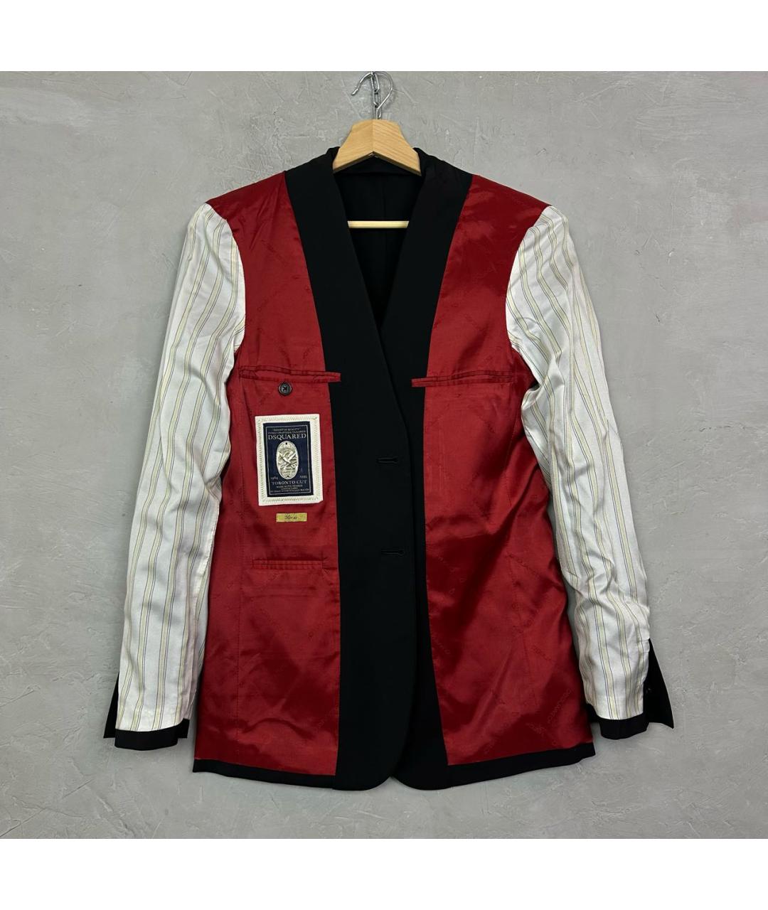 DSQUARED2 Черный шерстяной пиджак, фото 4