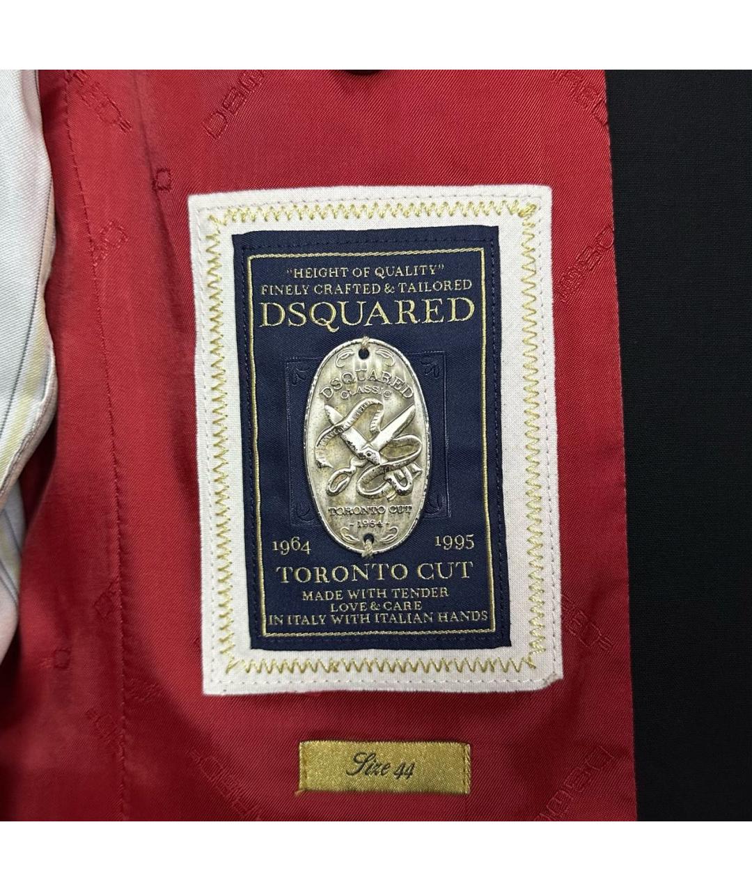 DSQUARED2 Черный шерстяной пиджак, фото 7
