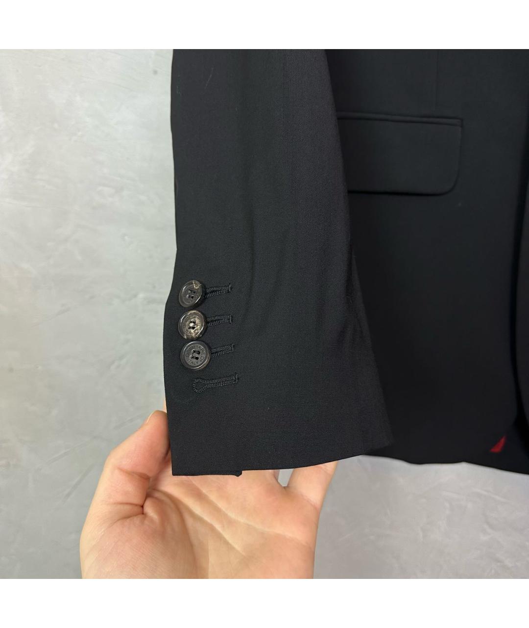 DSQUARED2 Черный шерстяной пиджак, фото 3