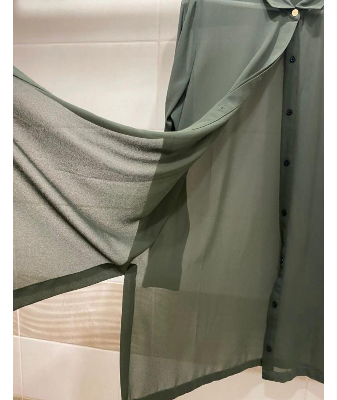 DKNY Хаки полиэстеровая блузы, фото 4