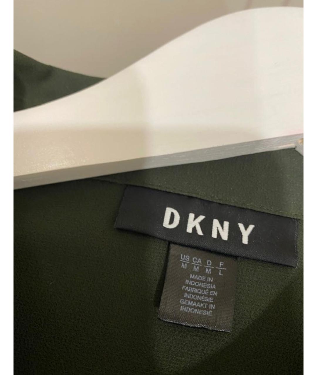 DKNY Хаки полиэстеровая блузы, фото 5