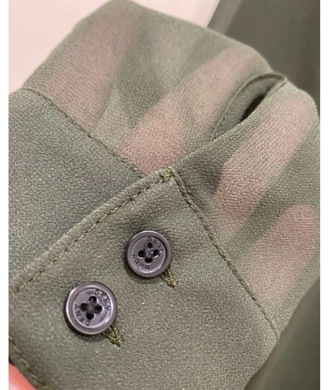 DKNY Хаки полиэстеровая блузы, фото 6