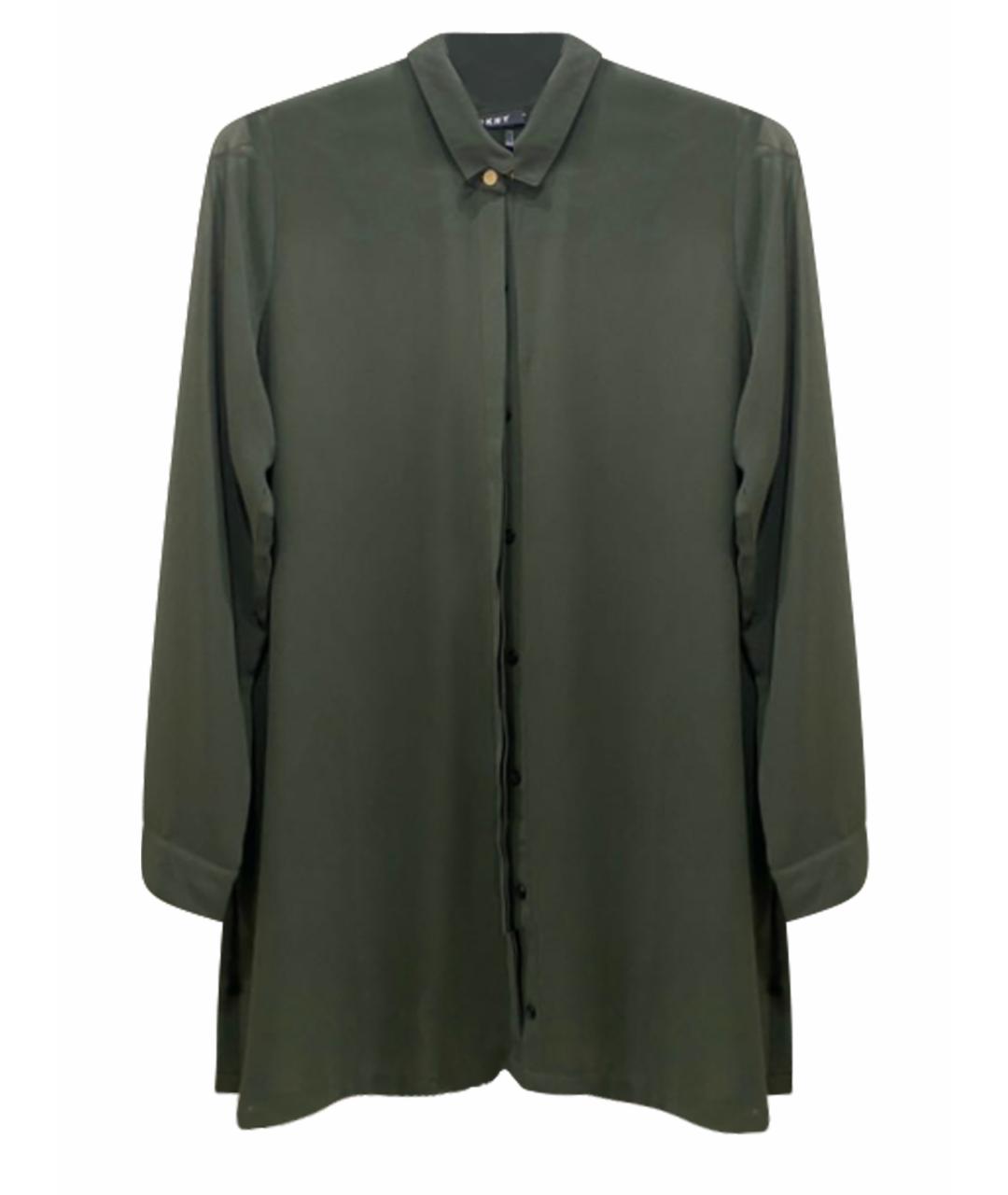 DKNY Хаки полиэстеровая блузы, фото 1