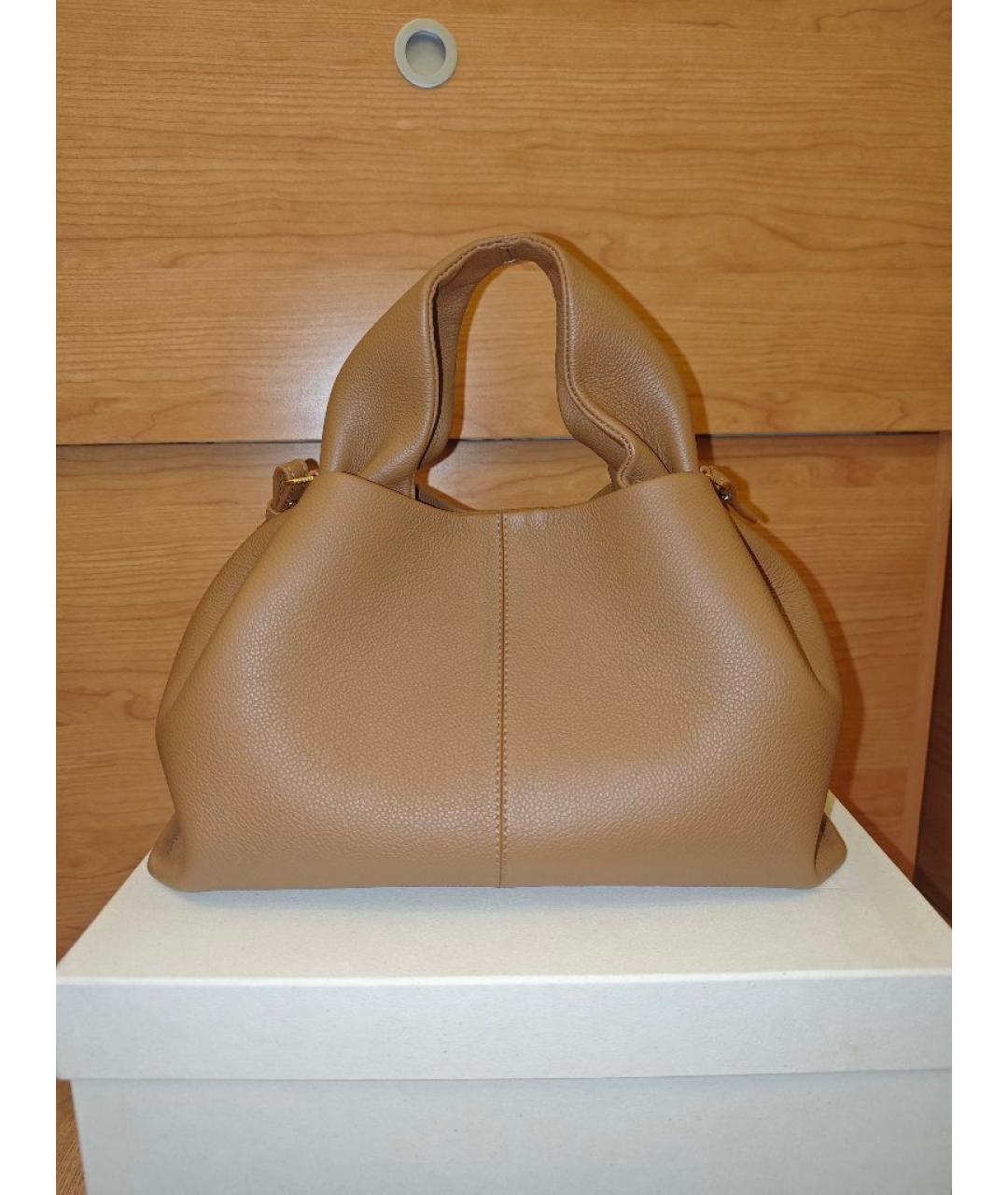 POLENE Оранжевая кожаная сумка через плечо, фото 9