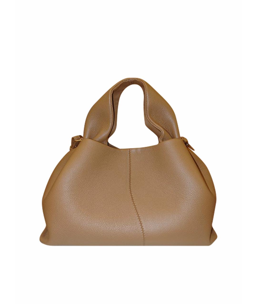 POLENE Оранжевая кожаная сумка через плечо, фото 1