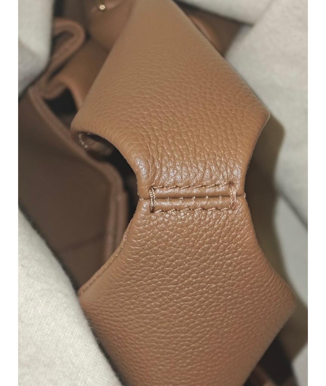 POLENE Оранжевая кожаная сумка через плечо, фото 8