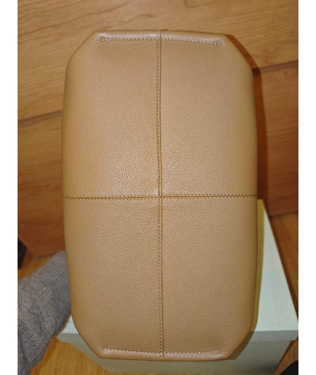 POLENE Оранжевая кожаная сумка через плечо, фото 6