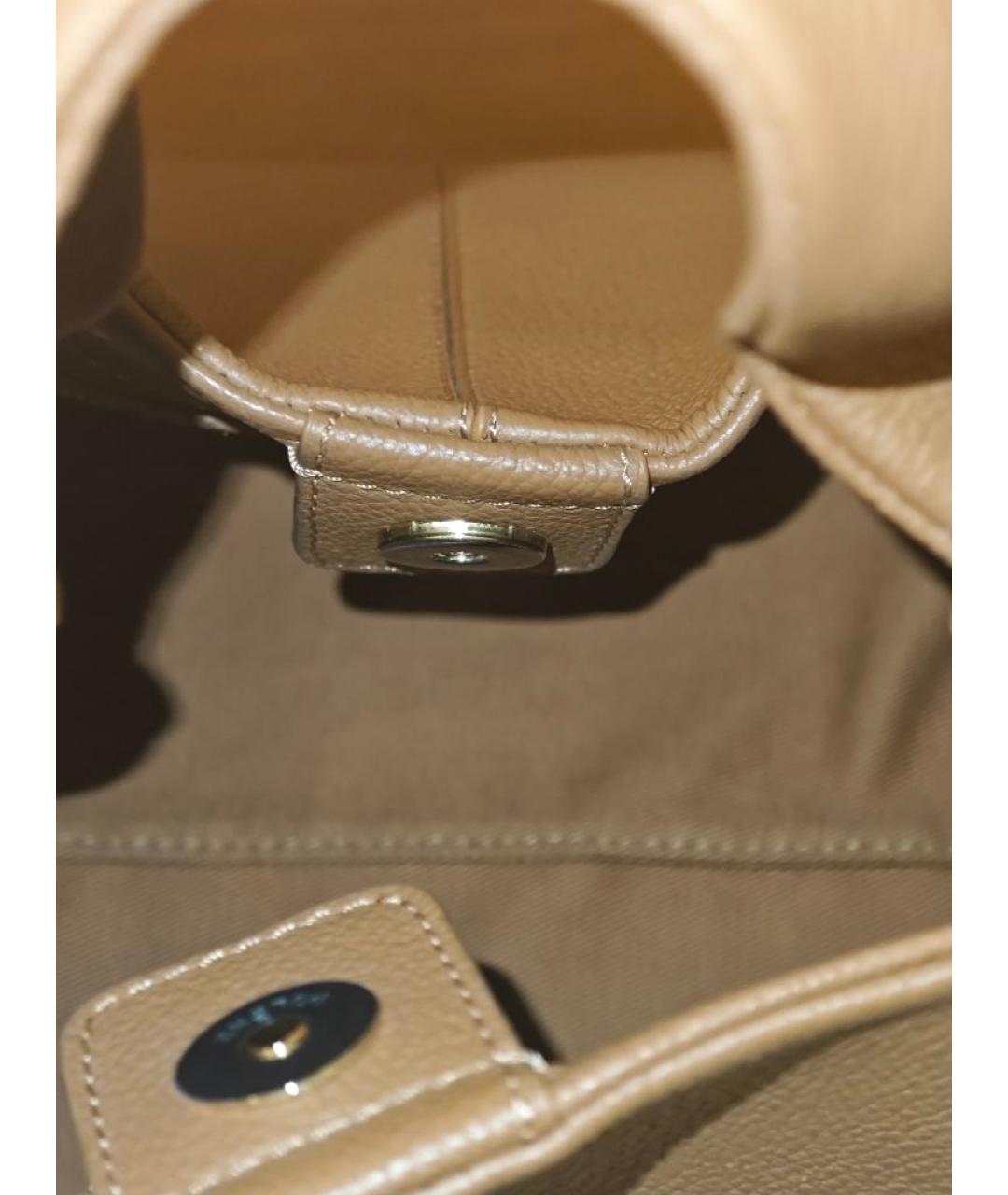 POLENE Оранжевая кожаная сумка через плечо, фото 4