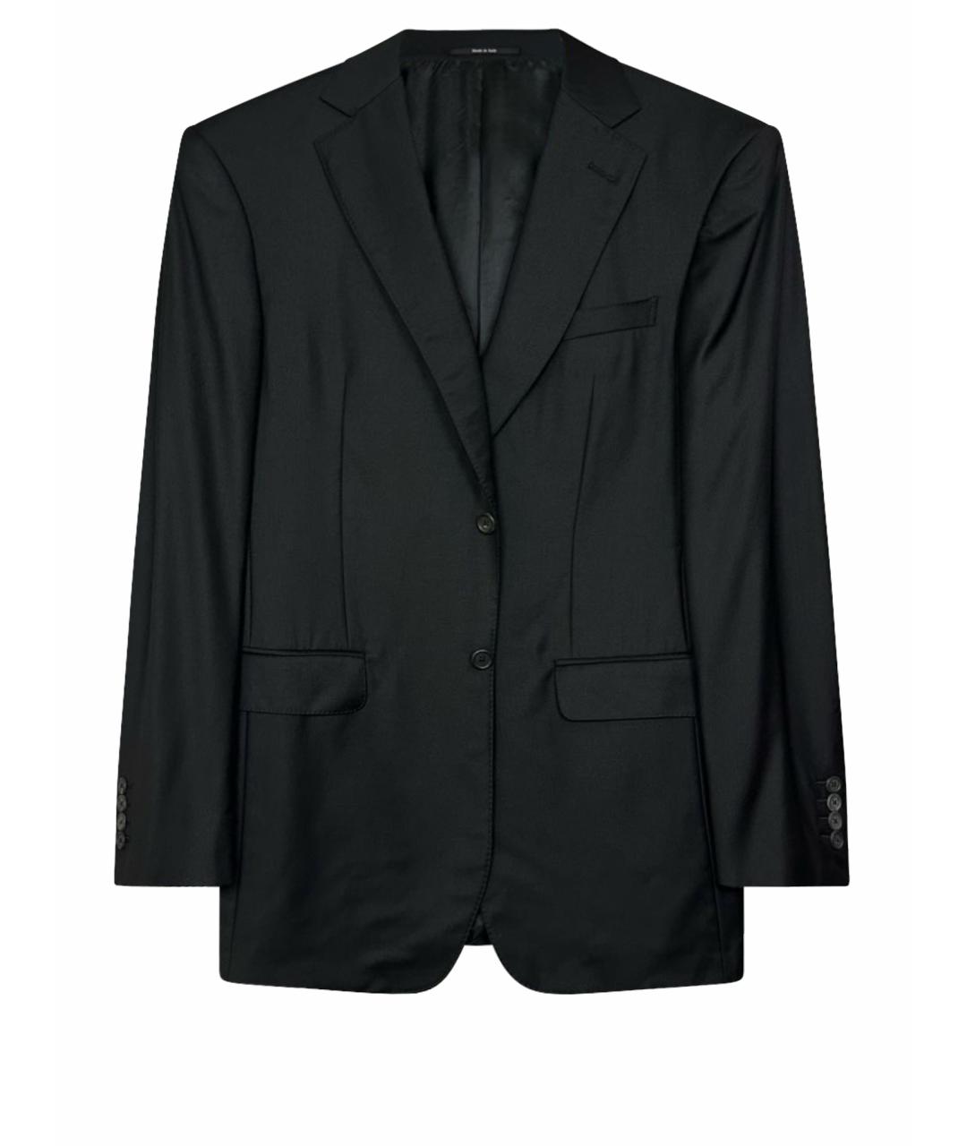 DUNHILL Черный шерстяной пиджак, фото 1