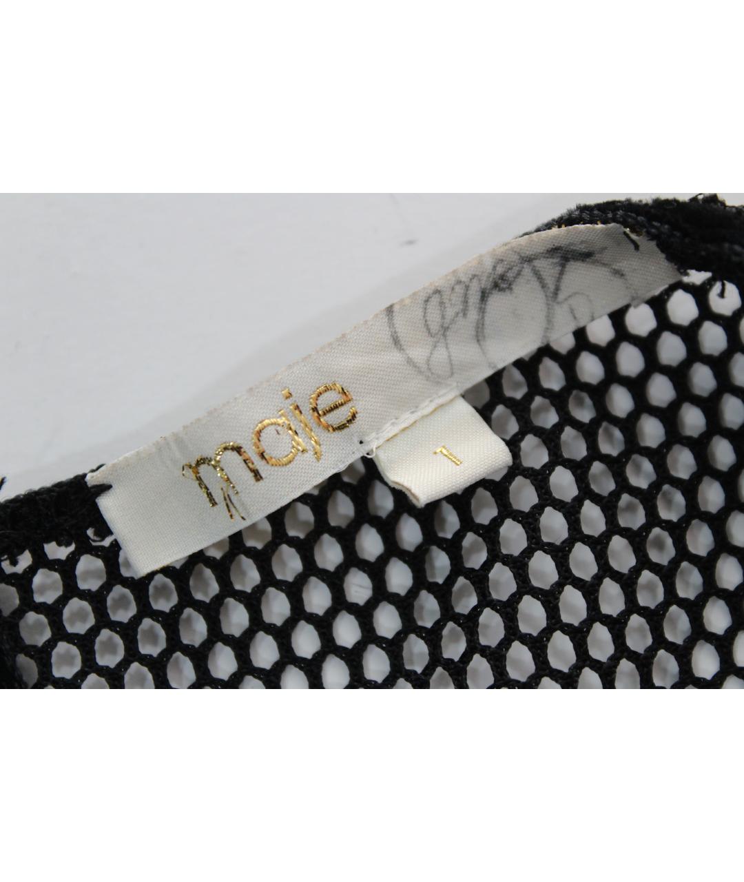 MAJE Черное полиэстеровое повседневное платье, фото 8