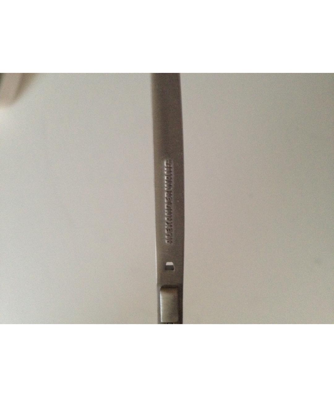 ALEXANDER WANG Серые пластиковые солнцезащитные очки, фото 7