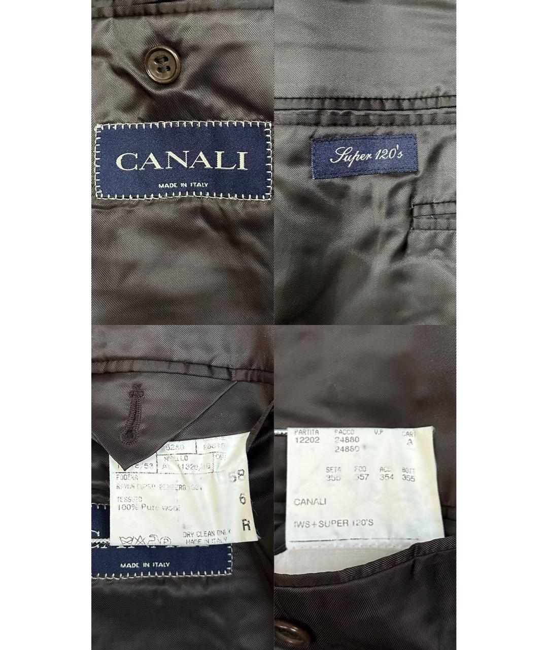 CANALI Коричневый классический костюм, фото 6