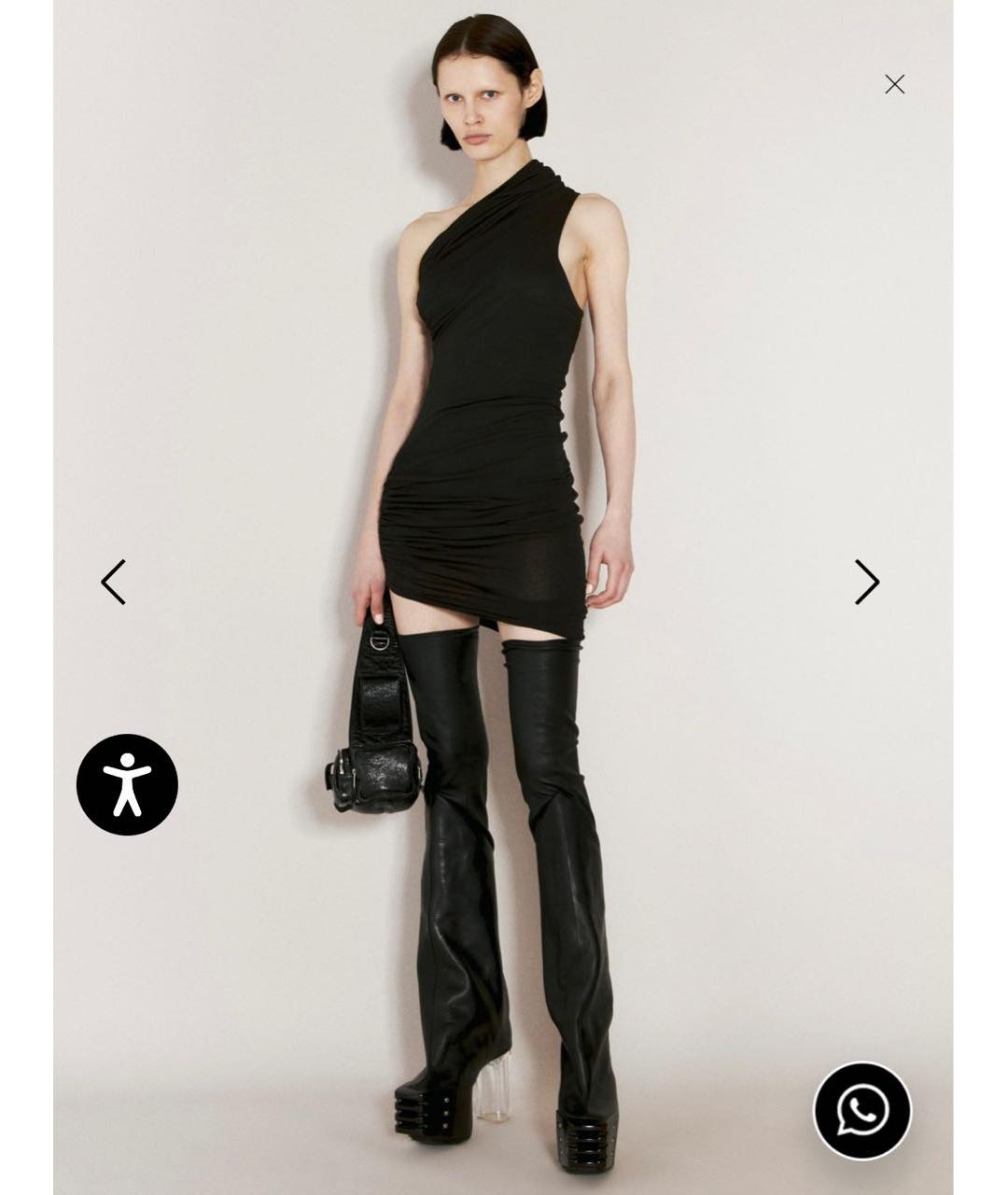 entire studios Черное вискозное коктейльное платье, фото 4