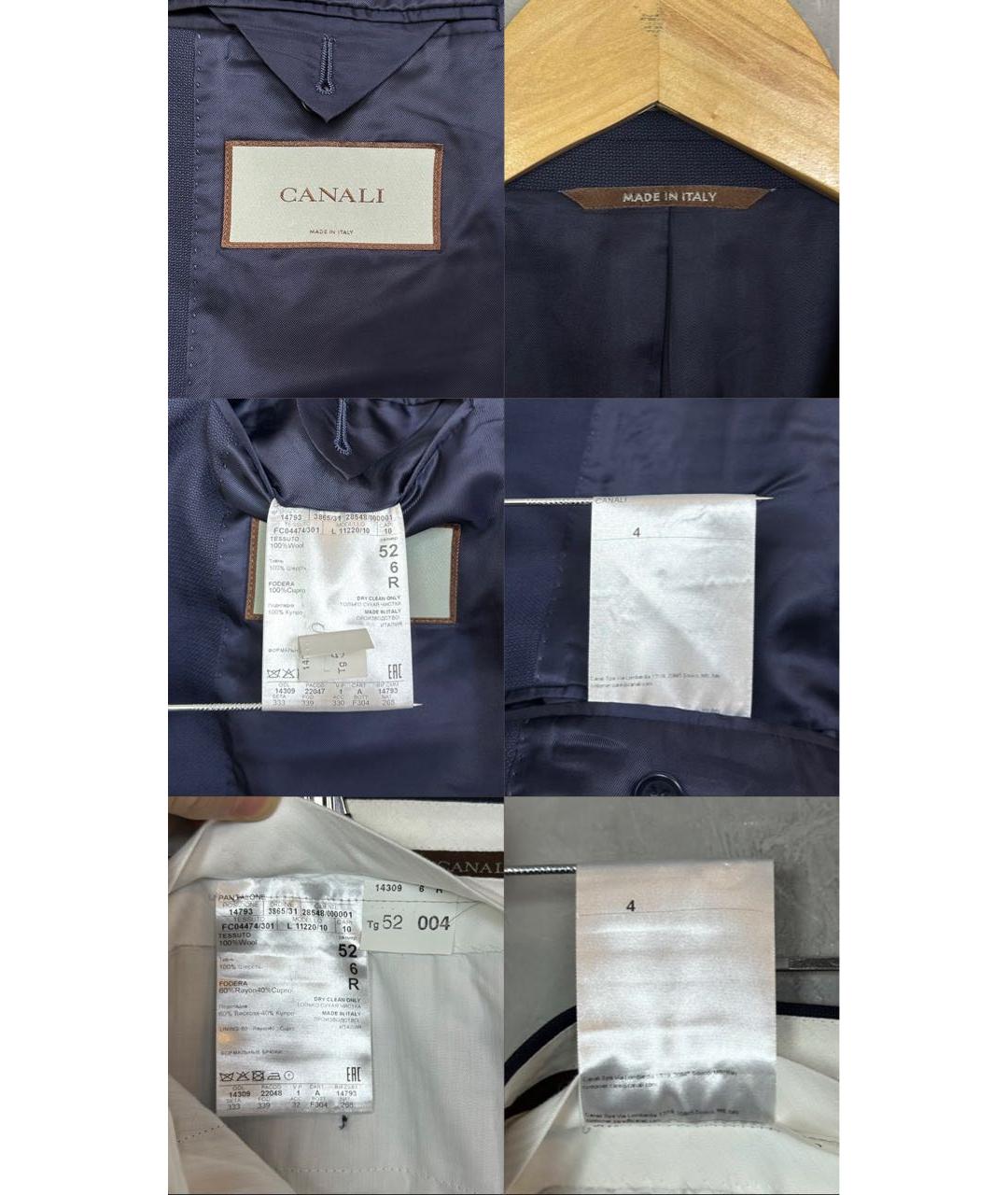 CANALI Темно-синий классический костюм, фото 8