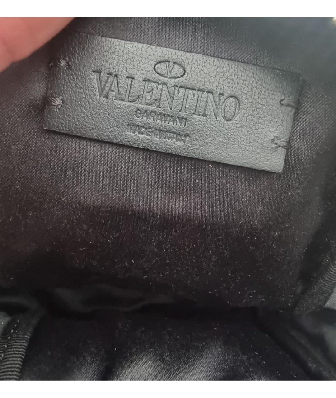 VALENTINO Черная кожаная сумка на плечо, фото 3