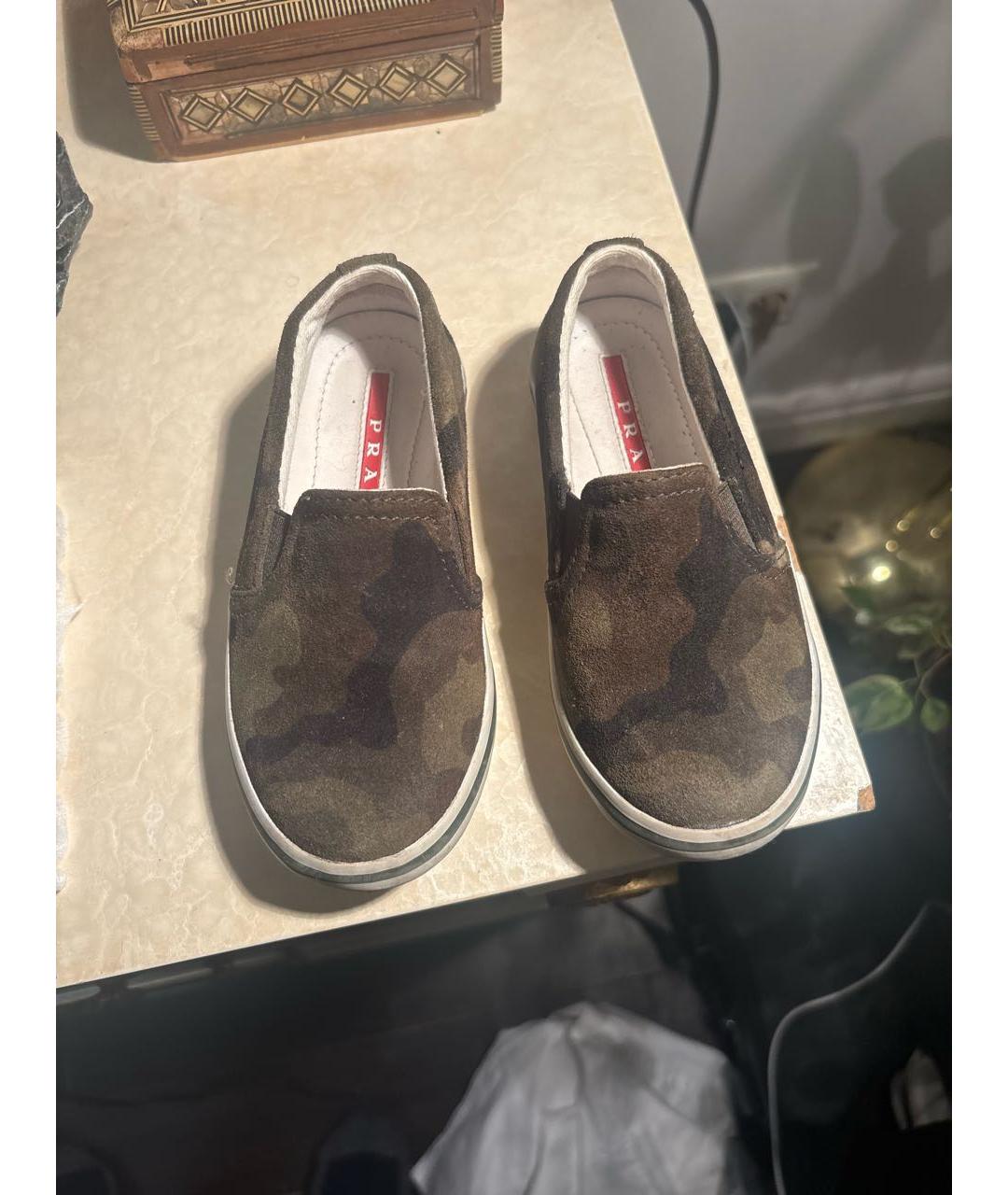 PRADA Черные кожаные кеды, фото 8