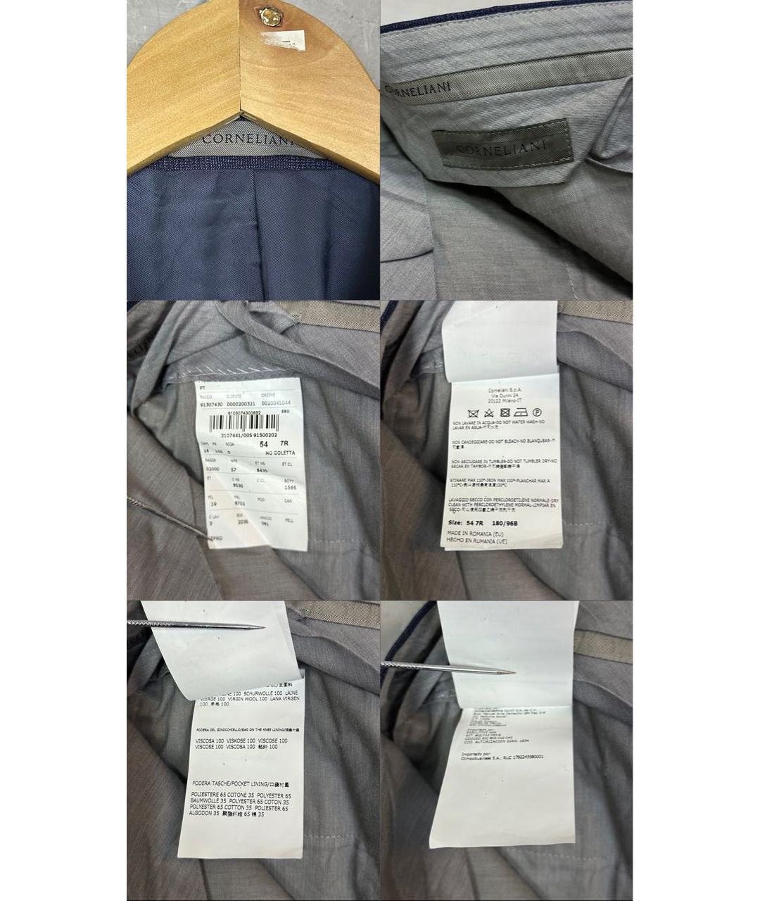 CORNELIANI Темно-синий классический костюм, фото 8