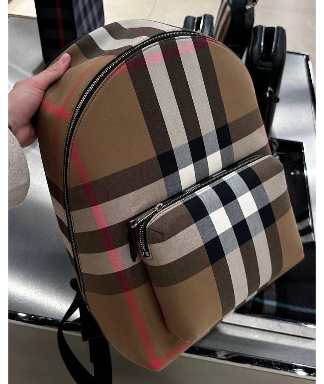 BURBERRY Коричневый кожаный рюкзак, фото 2