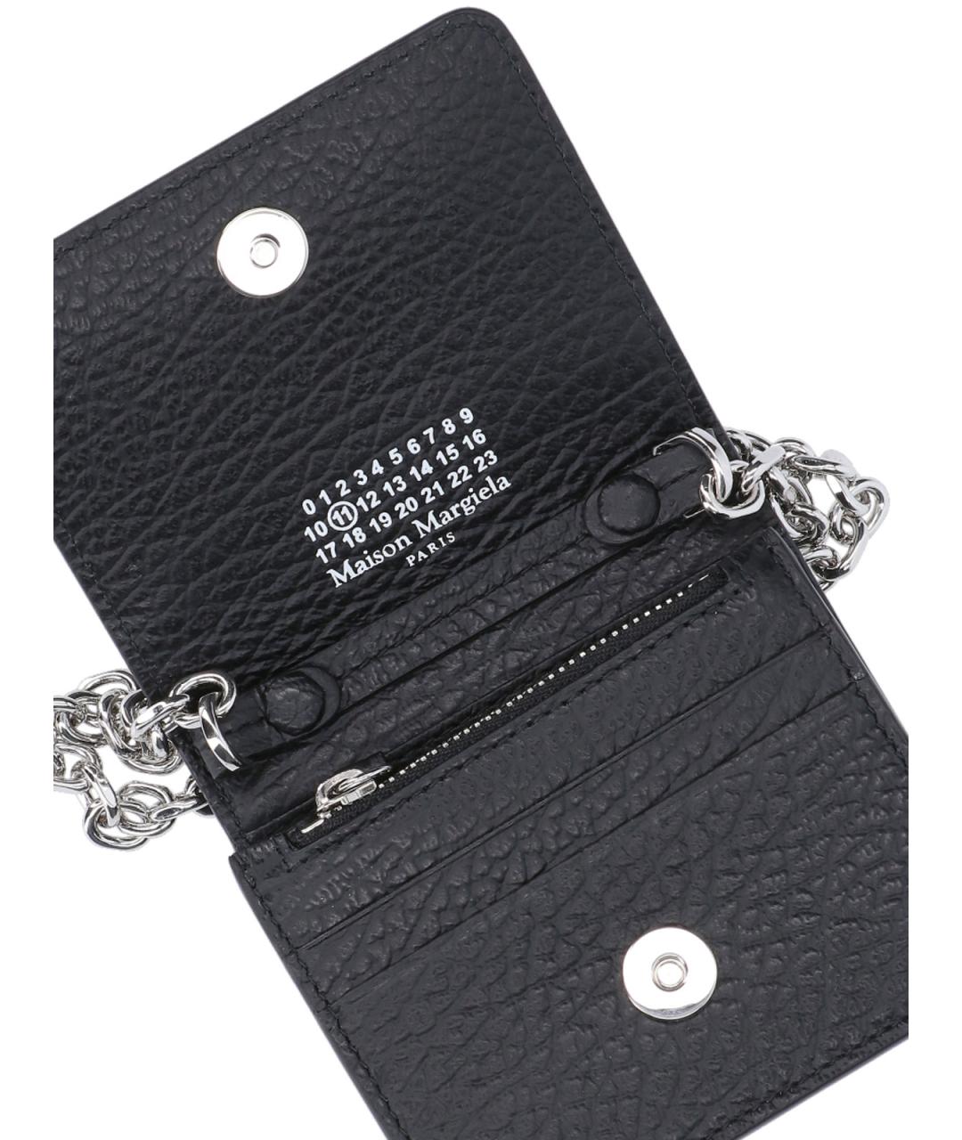 MAISON MARGIELA Черный кожаный кошелек, фото 5