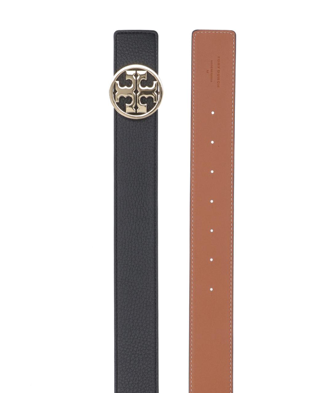 TORY BURCH Черный кожаный ремень, фото 2