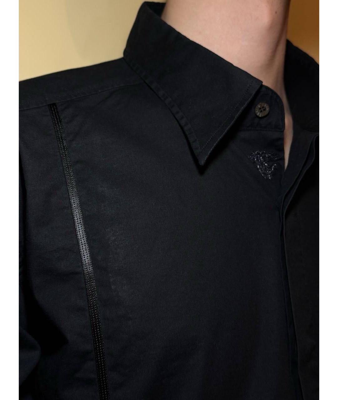 ROBERTO CAVALLI Черная хлопковая рубашка, фото 4