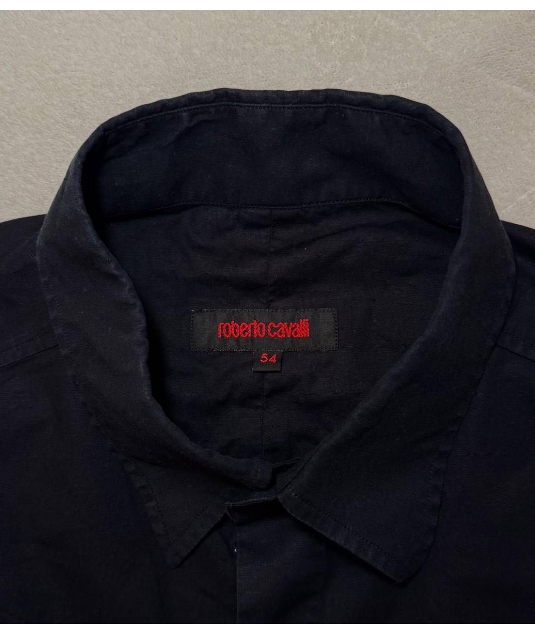 ROBERTO CAVALLI Черная хлопковая рубашка, фото 3