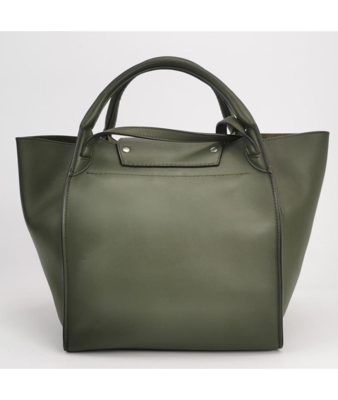 CELINE Хаки кожаная сумка тоут, фото 4