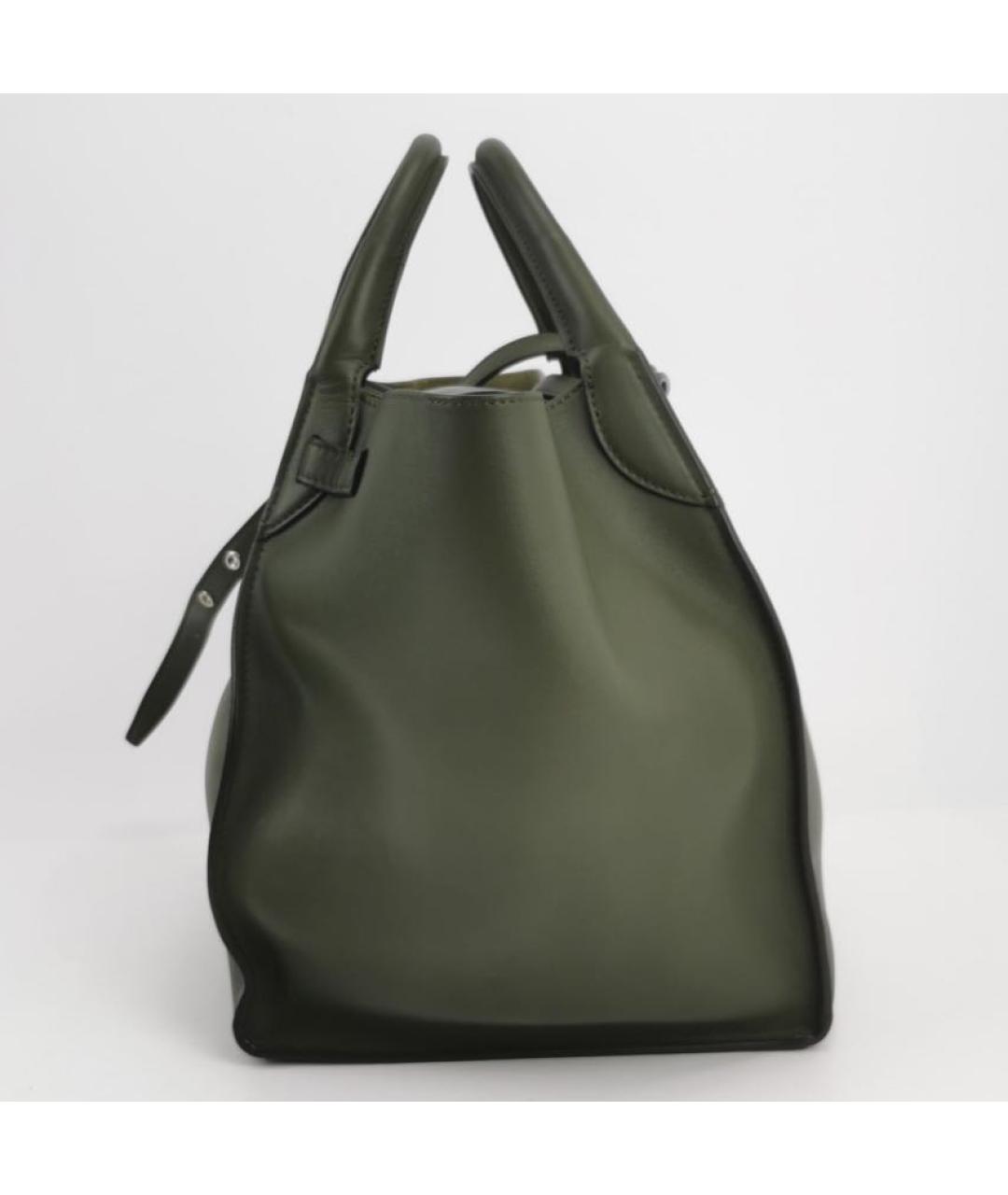 CELINE Хаки кожаная сумка тоут, фото 2