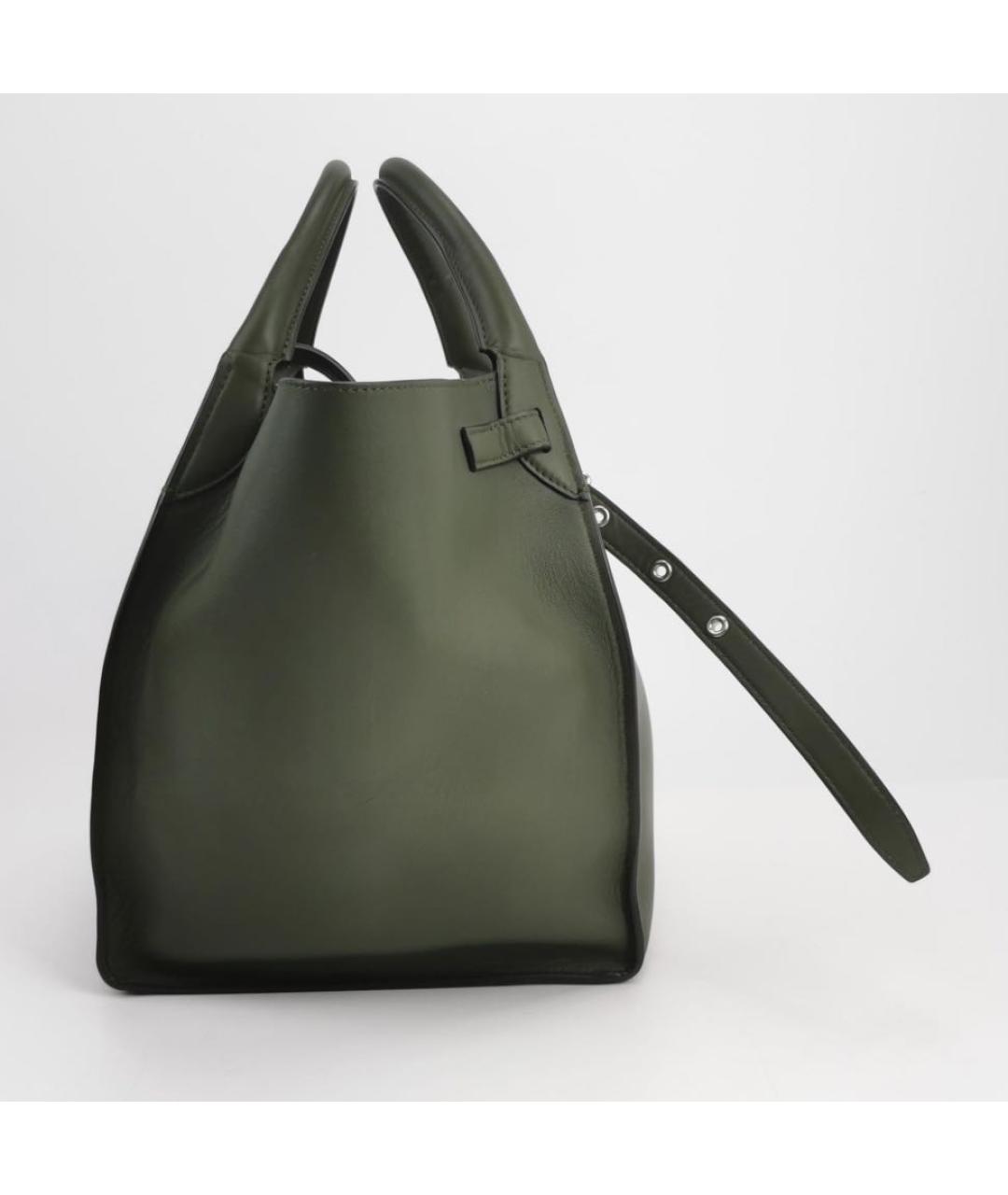 CELINE Хаки кожаная сумка тоут, фото 3