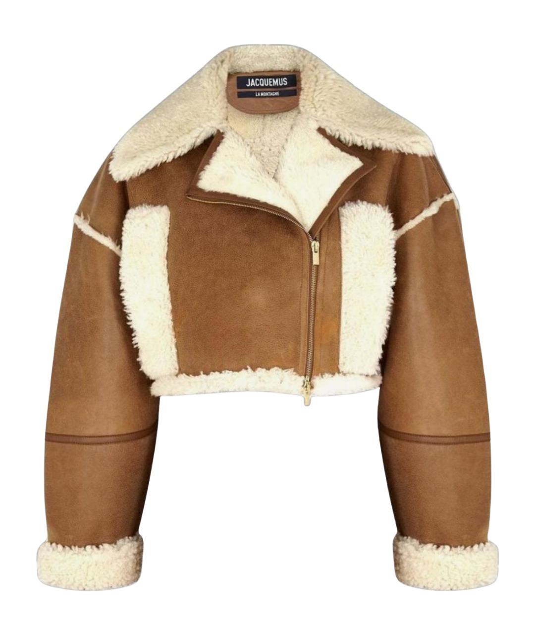 JACQUEMUS Коричневая замшевая дубленка, фото 1