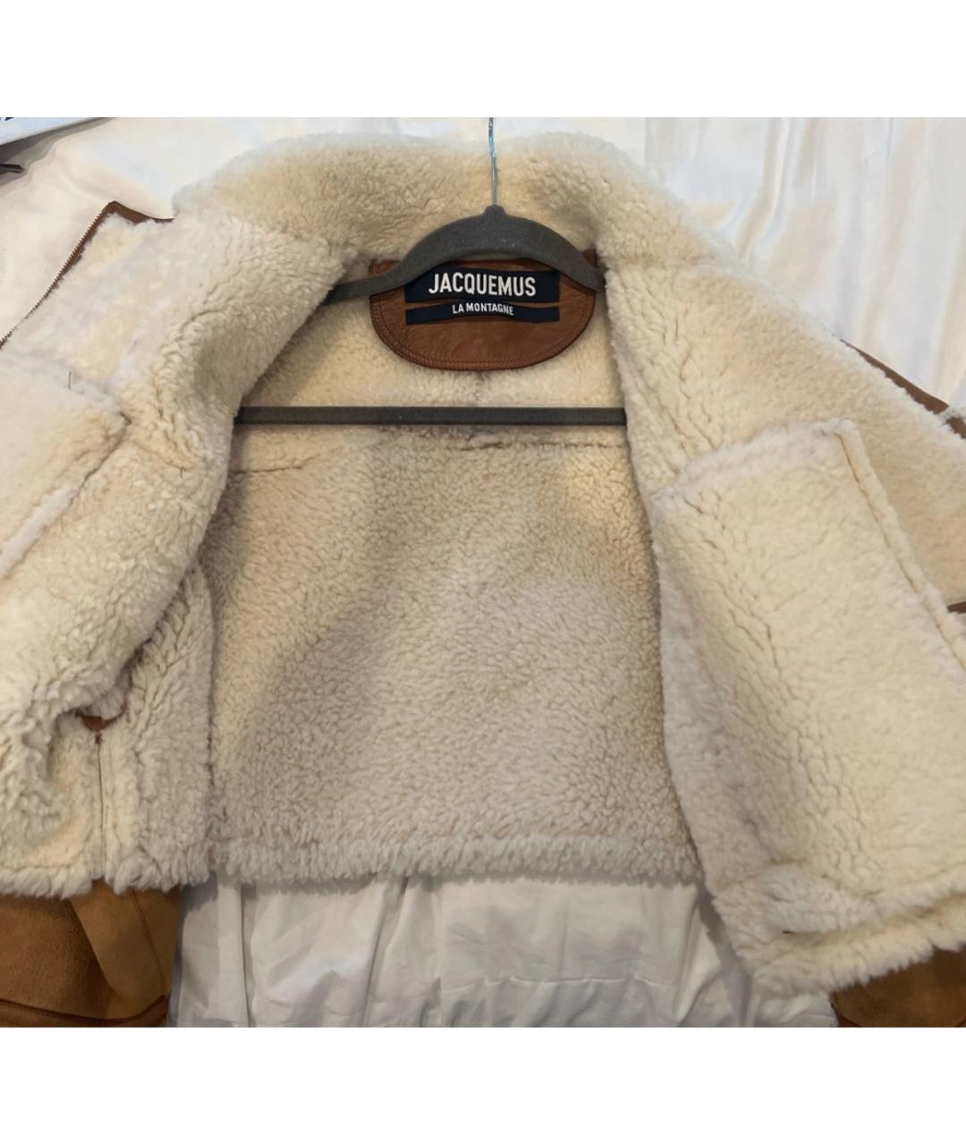 JACQUEMUS Коричневая замшевая дубленка, фото 6