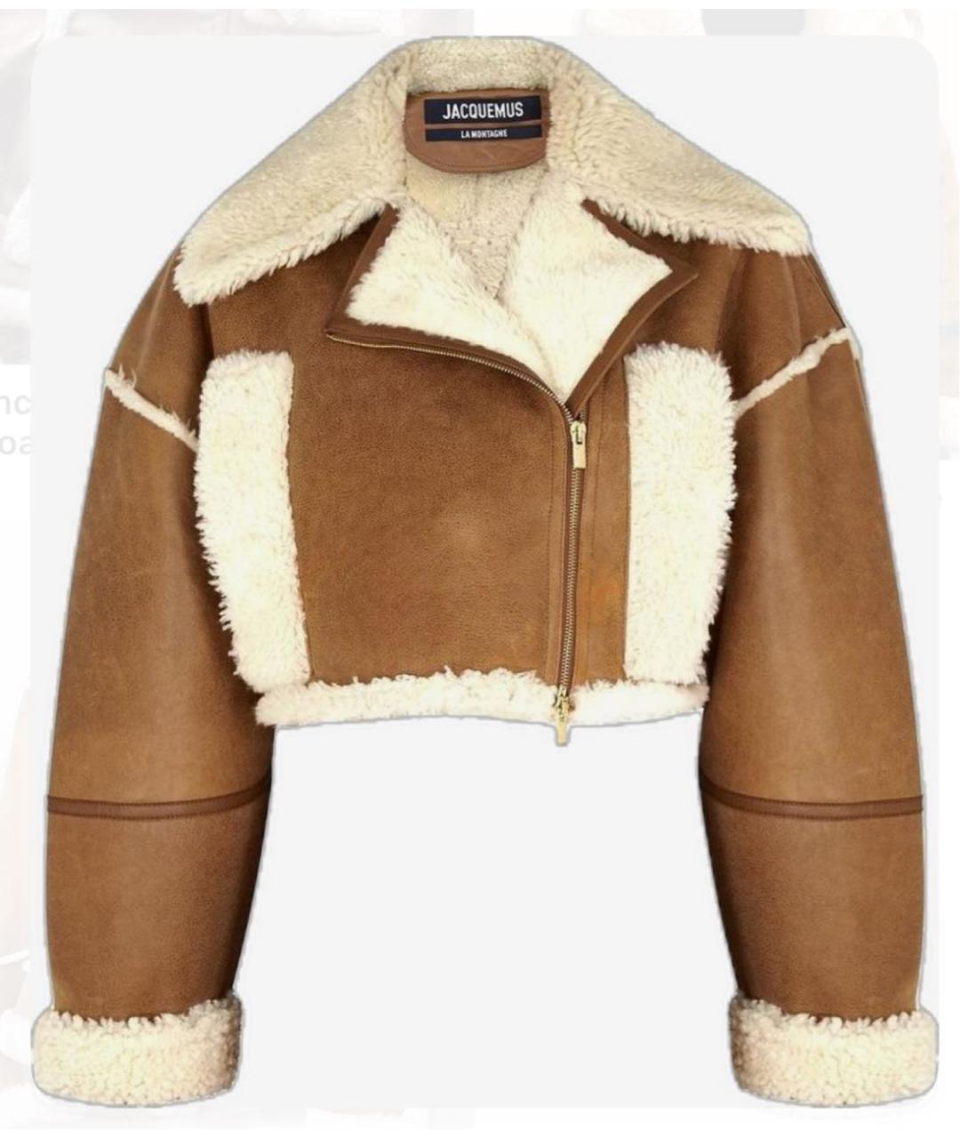 JACQUEMUS Коричневая замшевая дубленка, фото 8