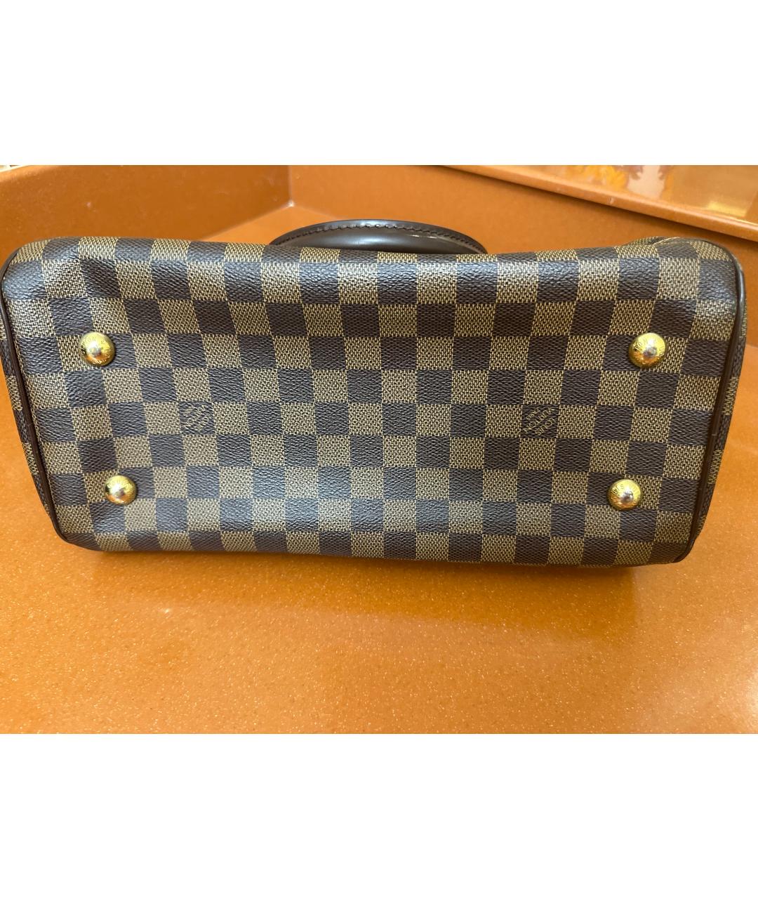 LOUIS VUITTON Коричневая кожаная сумка с короткими ручками, фото 2