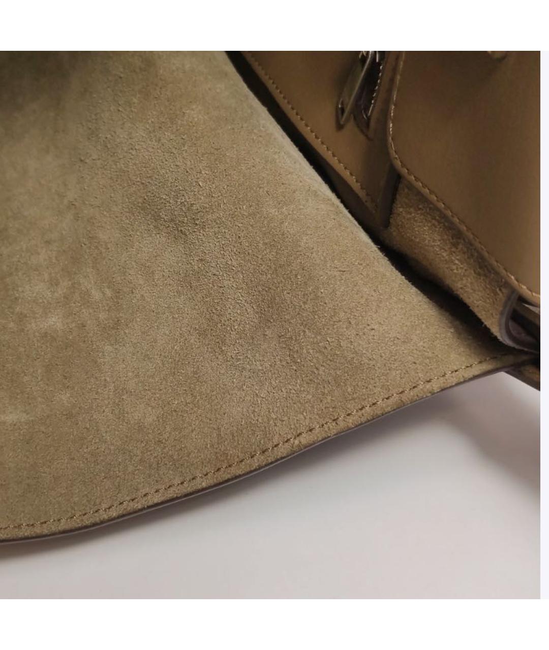 CELINE Коричневая кожаная сумка тоут, фото 7