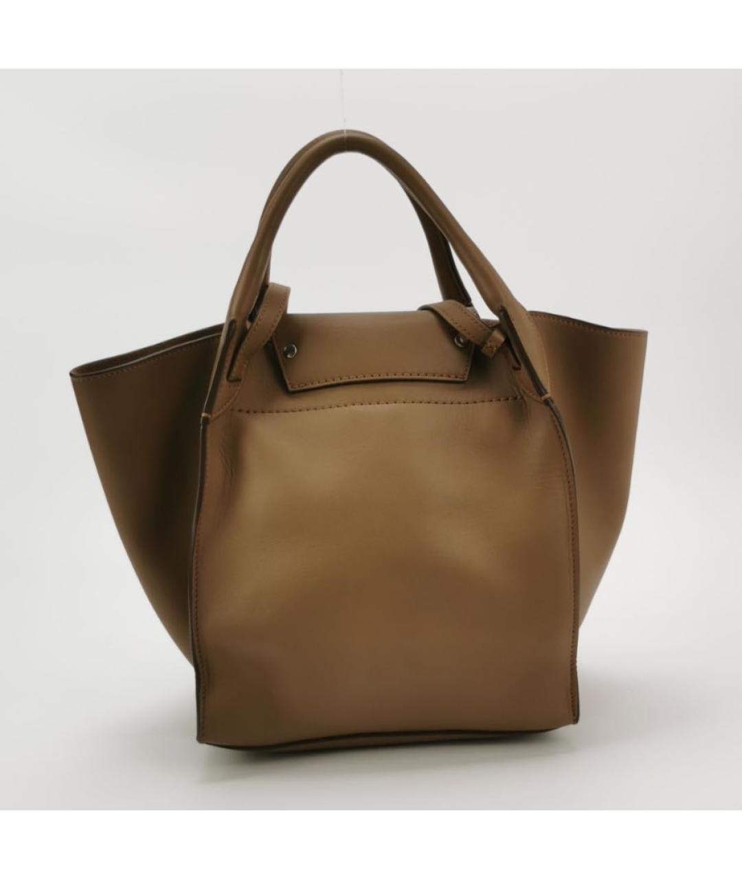 CELINE Коричневая кожаная сумка тоут, фото 4