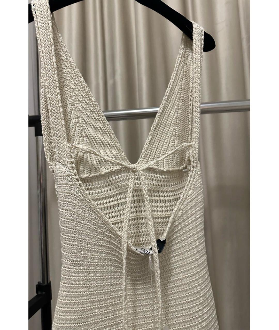 VALENTINO Белый хлопковый сарафан, фото 7